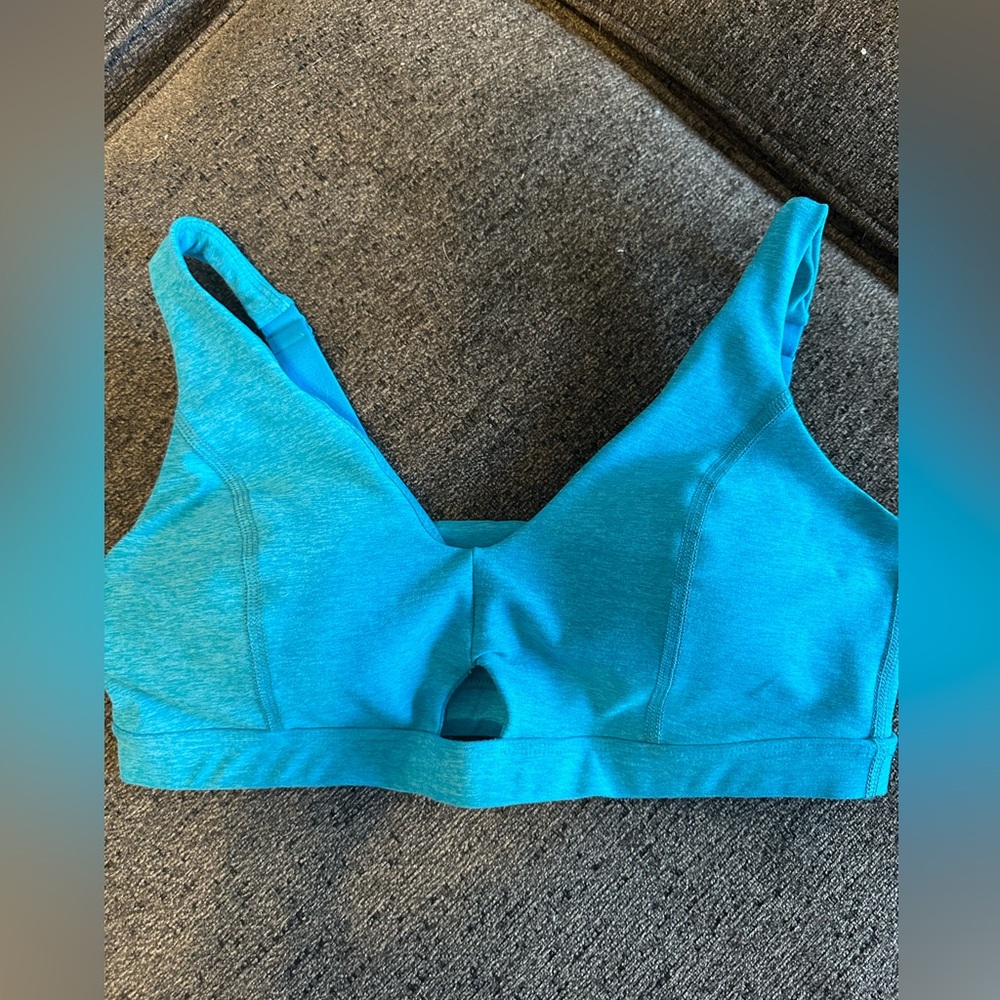 Bwyond Yoga Cut to Bra in Blue Glow Heather - Spacedye Sz M